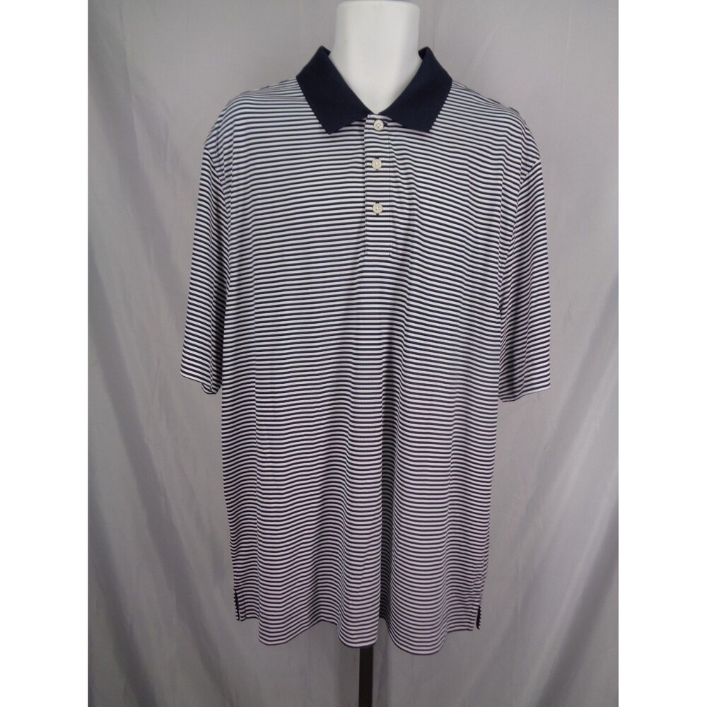 Cutter & Buck Stripe Logo Dry Tec Polo Shirt Size XXL New